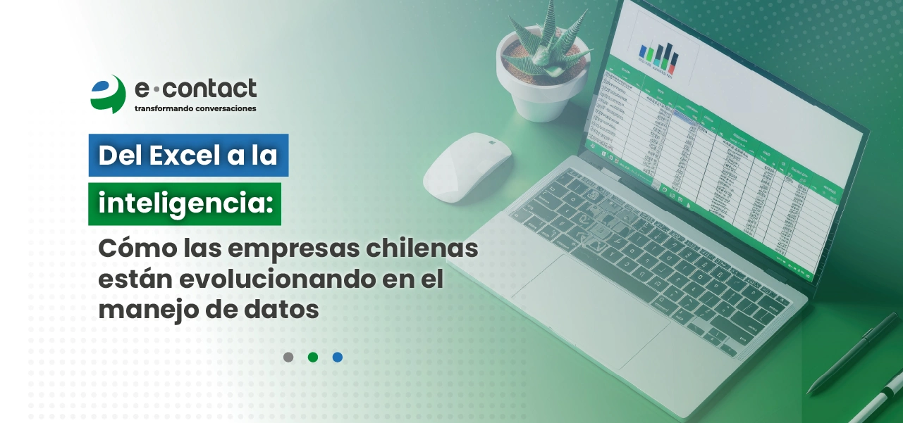 Laptop con hoja de cálculo en pantalla, simbolizando la evolución de empresas chilenas del uso de Excel hacia inteligencia de datos.